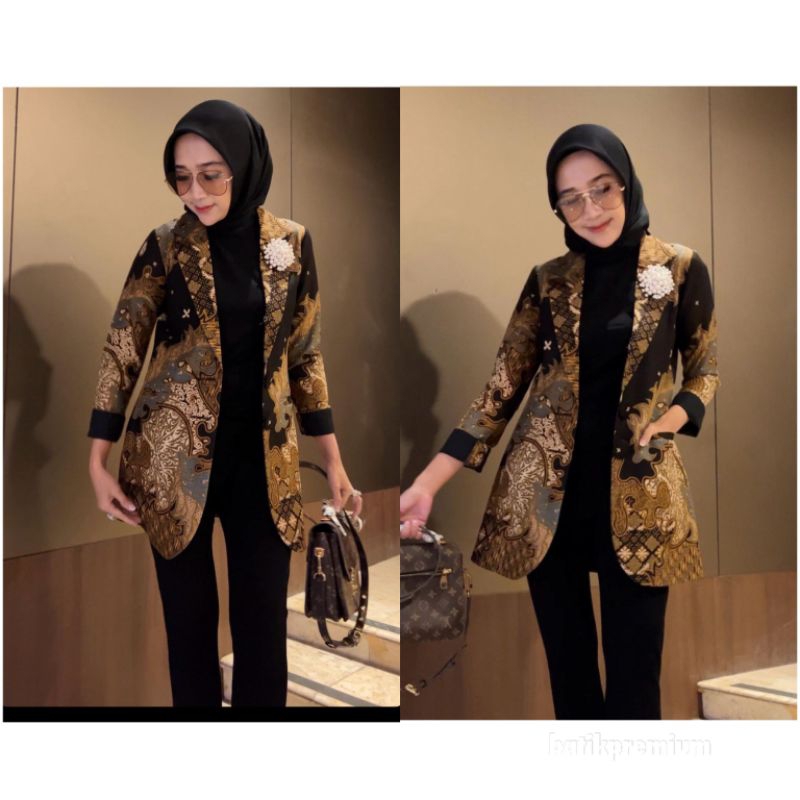 BLAZER BATIK INDONESIA | Batik wanita katun atasan kantor