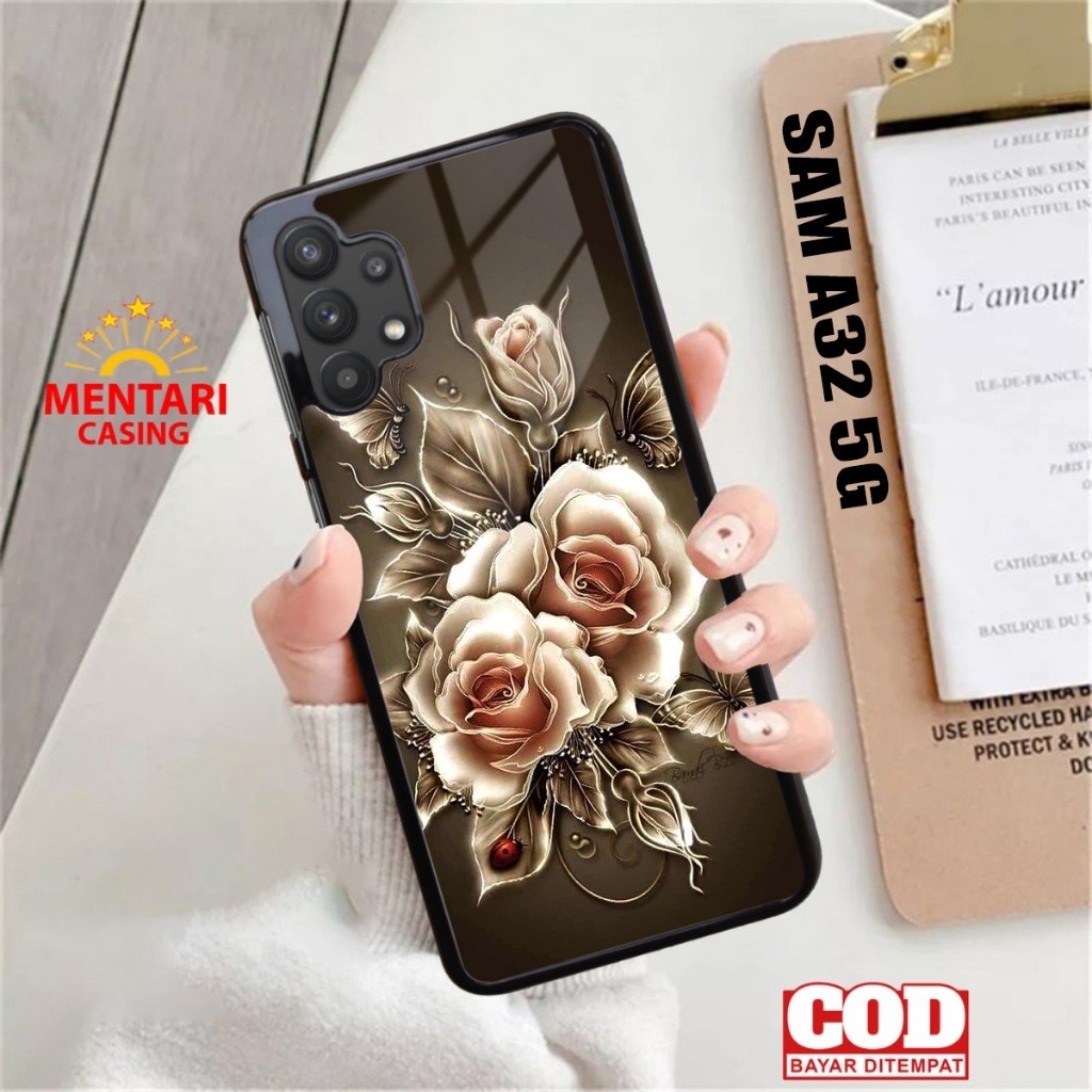 Case Samsung A32 5g Casing Samsung A32 5g Motif Bunga Bahan Hardcase Softcase Premium Glosy Terbaru 