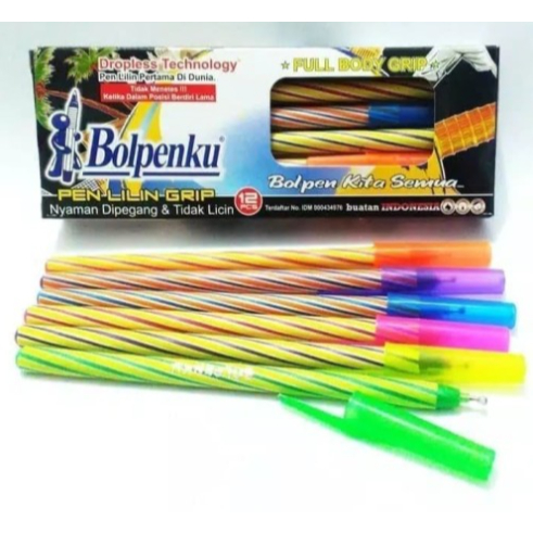 

(Pak/12Pcs) BOLPENKU - Pen Ulir Spiral Murah