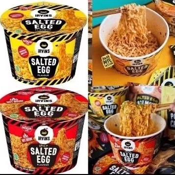 

Irvins salted egg noodle bowl, Made in Singapore, with new draining system (Original & Spicy). Real pictures as shown in last 2 pictures