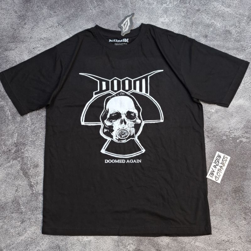 kaos musik DOOM punk hitam