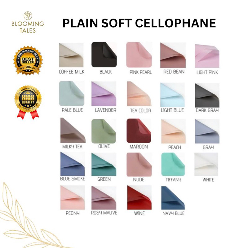 

[LEMBARAN] Plain Soft Cellophane / Kertas Wrapping Buket Bunga