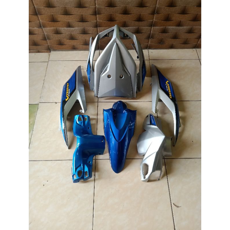 BODY HALUS VARIO TECHNO 110 KARBU SILVER BIRU