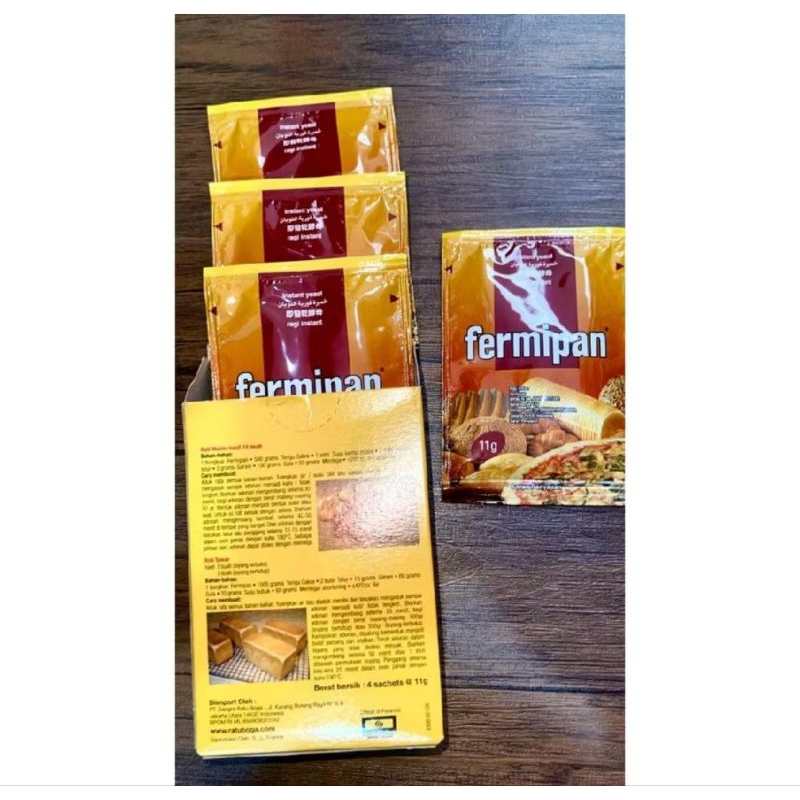 

Fermipan Ragi instant 1 box isi 4 x 11gr sachet ready stok