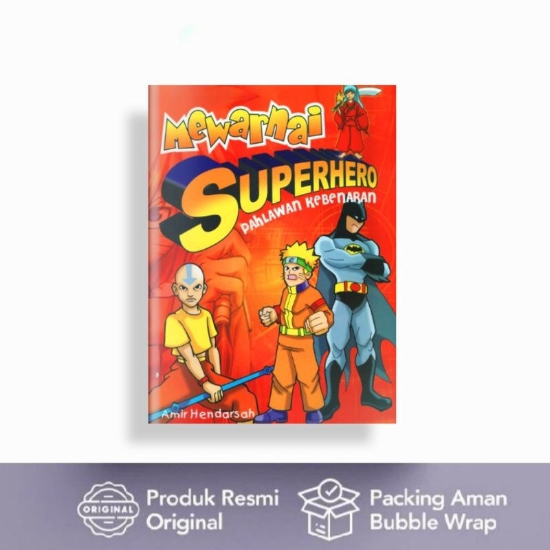 Buku anak mewarnai superhero
