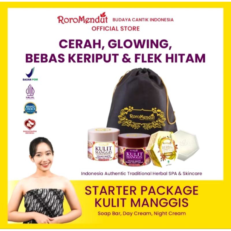 Roro Mendut Paket Starter Kulit Manggis isi 3pcs paket cream anti aging cream anti aging cream flek 