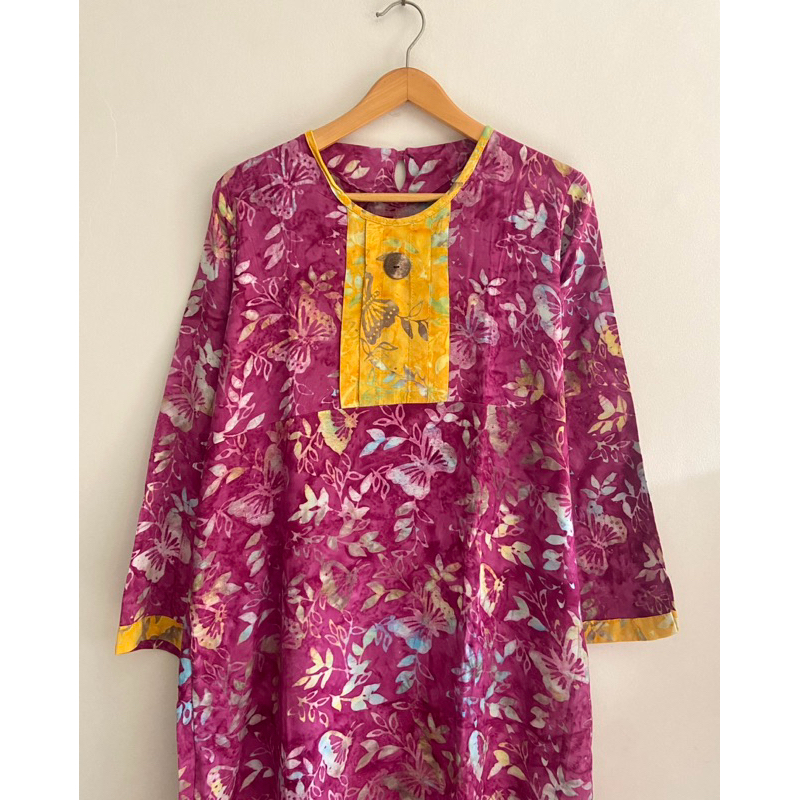 Abaya Alina | Abaya Batik, Daster Batik, Dress Batik