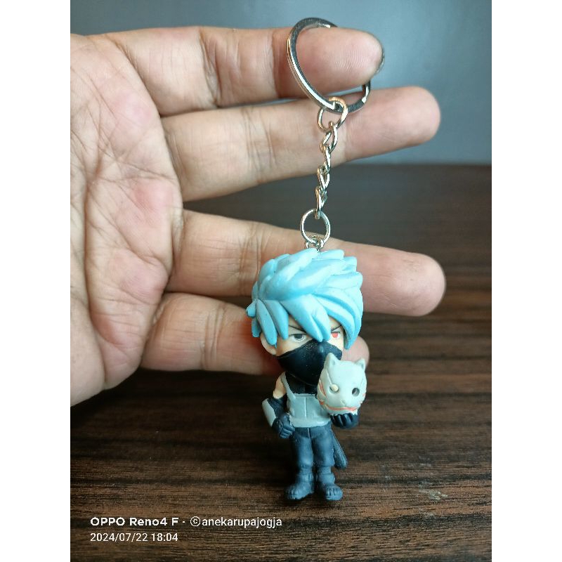 gantungan kunci action figure kakashi topeng naruto