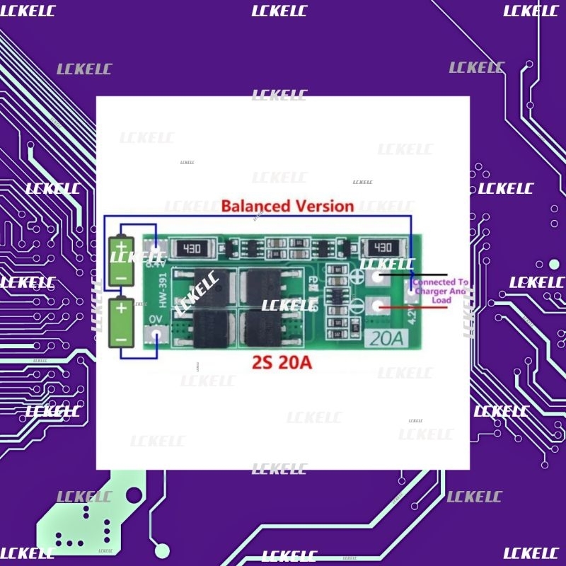 BMS 2S 20A BALANCE 18650 LI-ION LITHIUM BATTERY CHARGER + PROTECTION