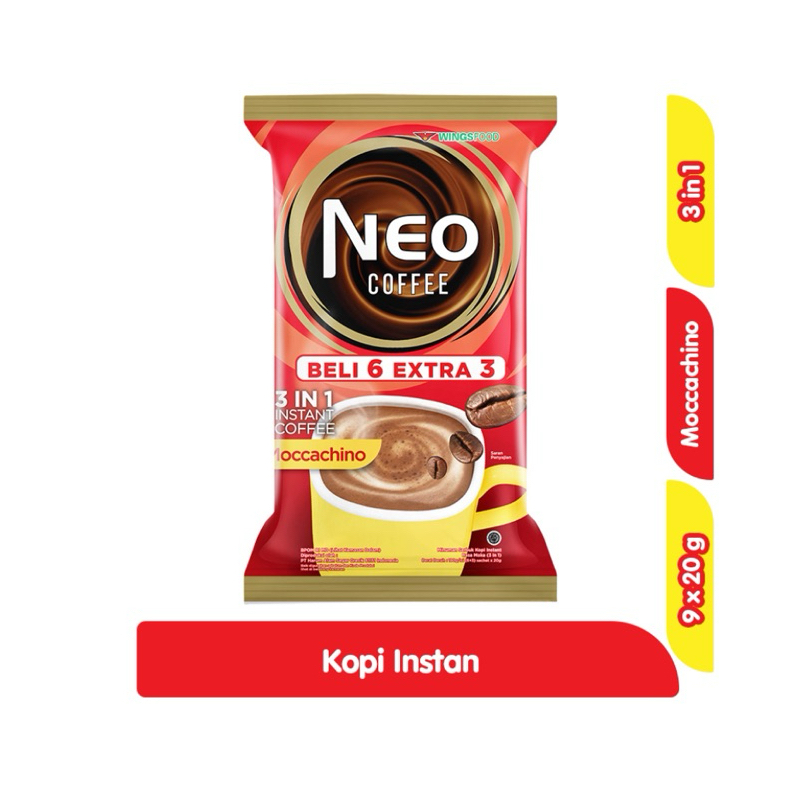 

Neo Coffe 3 in 1 Kopi Moccachino Sachet 9 x 20 gram