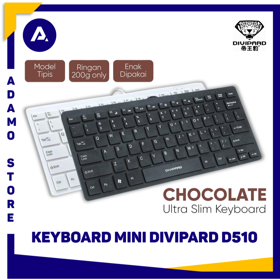 Keyboard Mini Divipard D510 Portable USB Business Keyboard