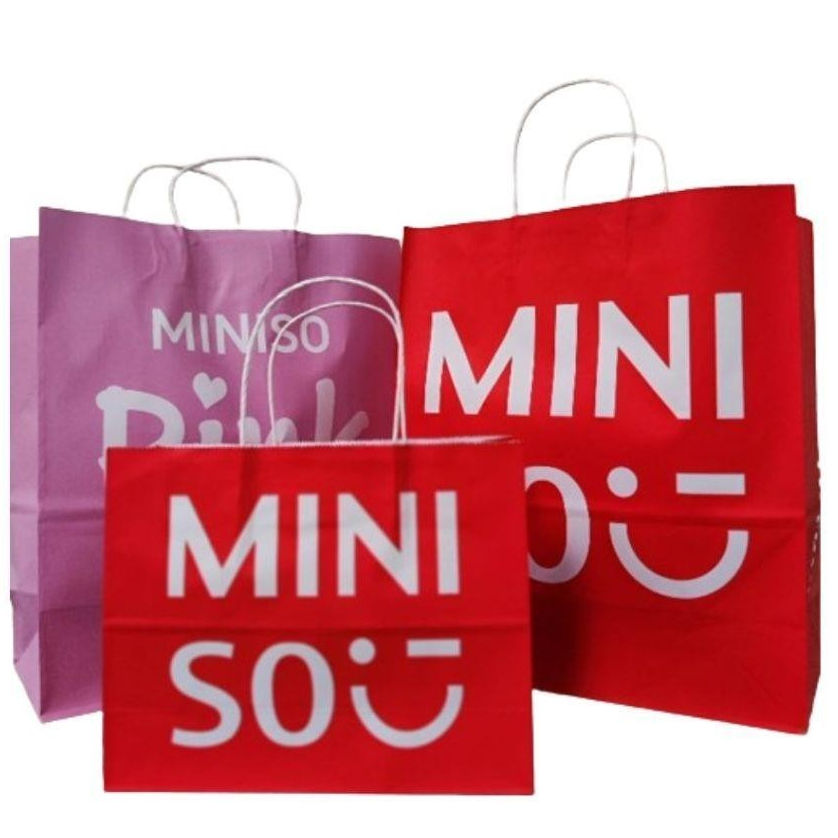 

MINISO Paperbag Red & Pink Medium Small