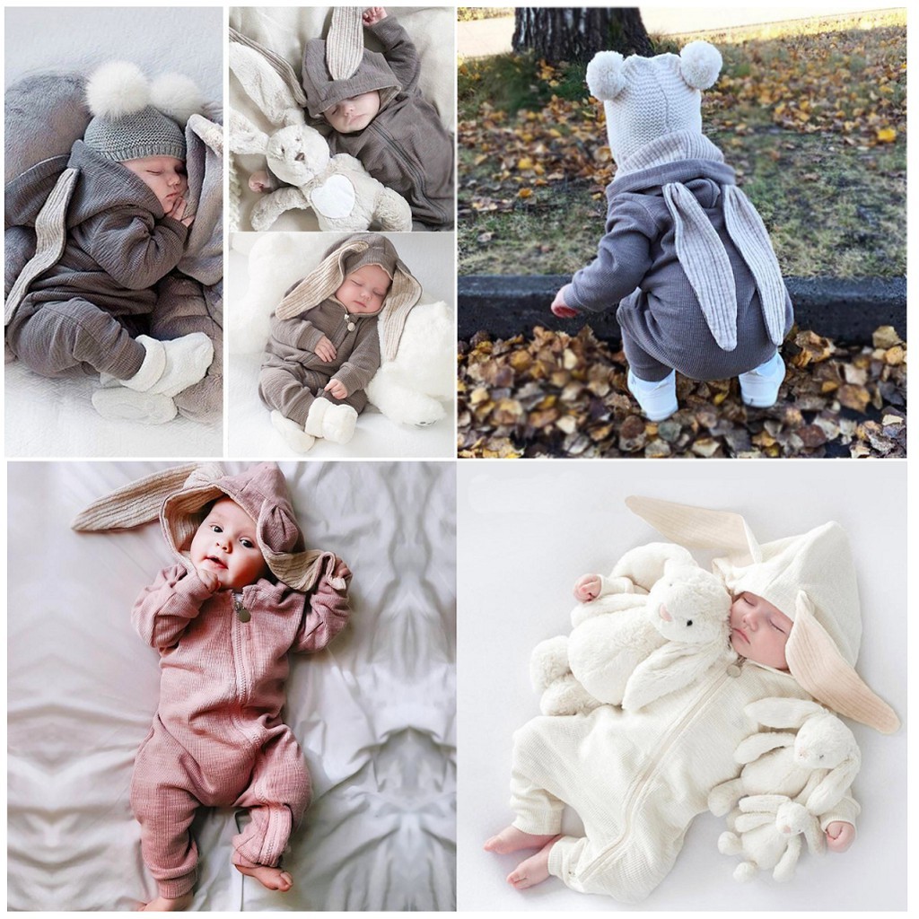 [037] Jaket Hoodie Bayi Karakter Kelinci / Jumper Bayi Lucu / Hoodie Bayi Model Telinga Kelinci Lucu