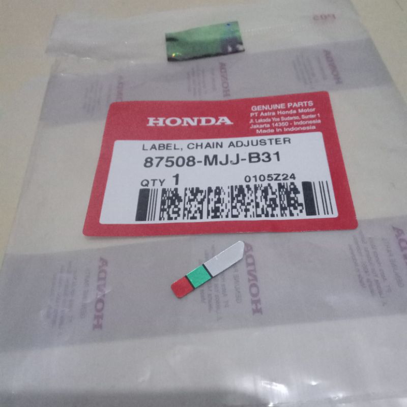 sticker stiker label chain adjuster tanda stelan rantai cbr 250rr k64 cbr 250rr k64j new cbr 250rr k