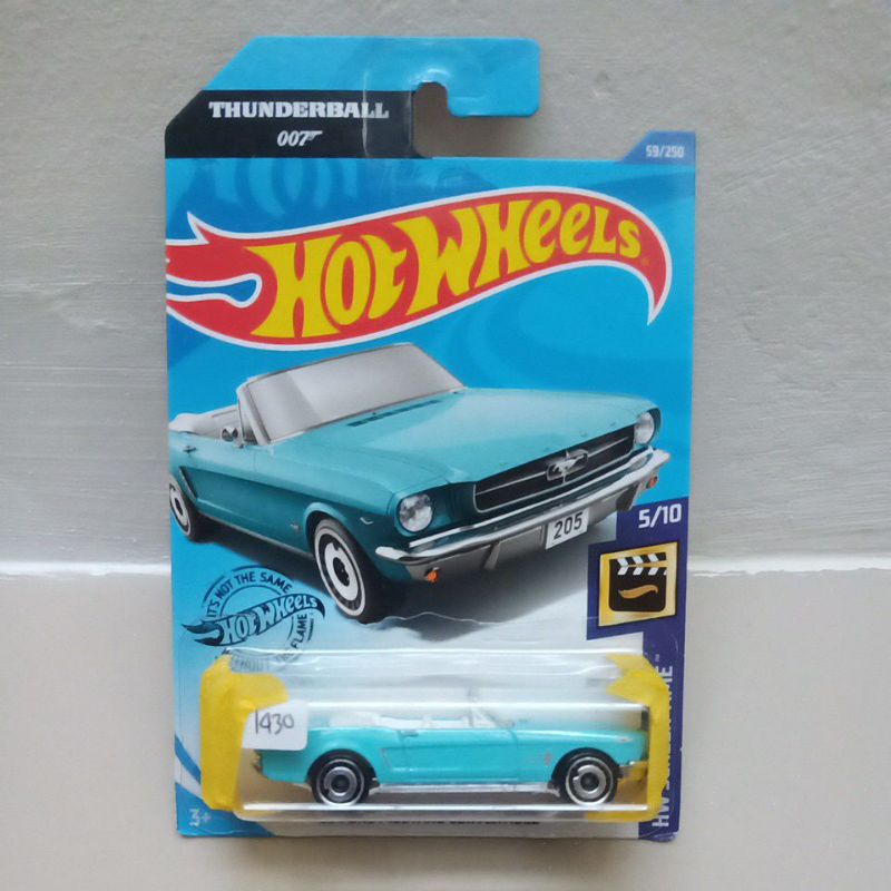 65 ford mustang convertible hotwheels thunder ball
