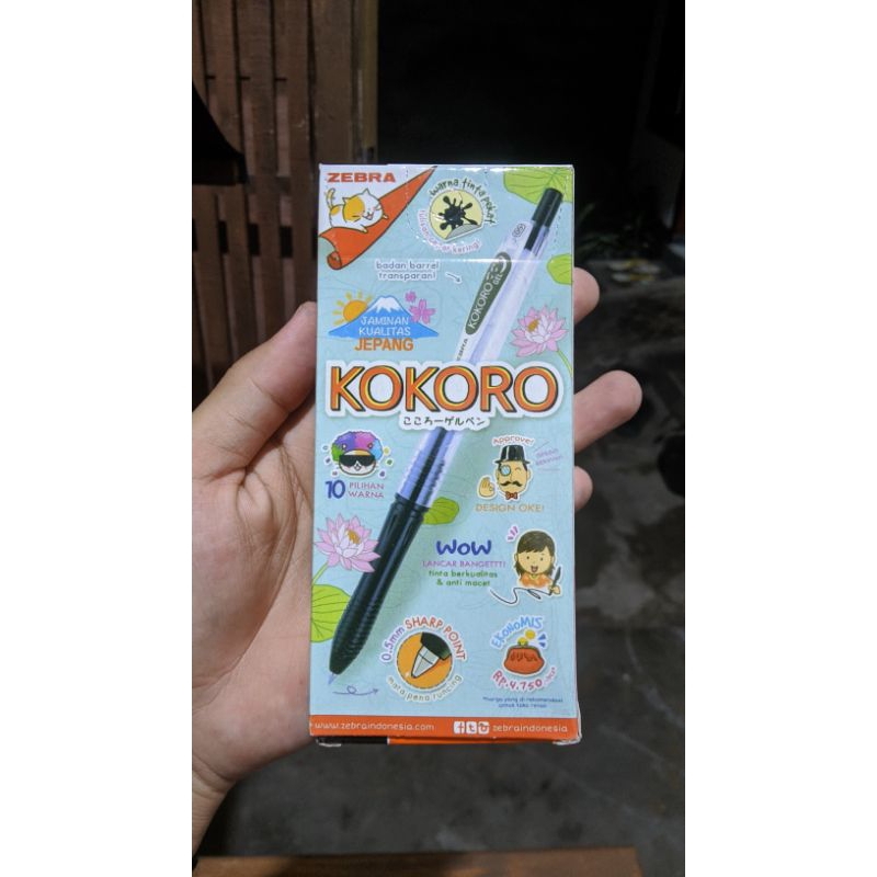 

pulpen gel kokoro 0.5 mm(Tinta hitam)