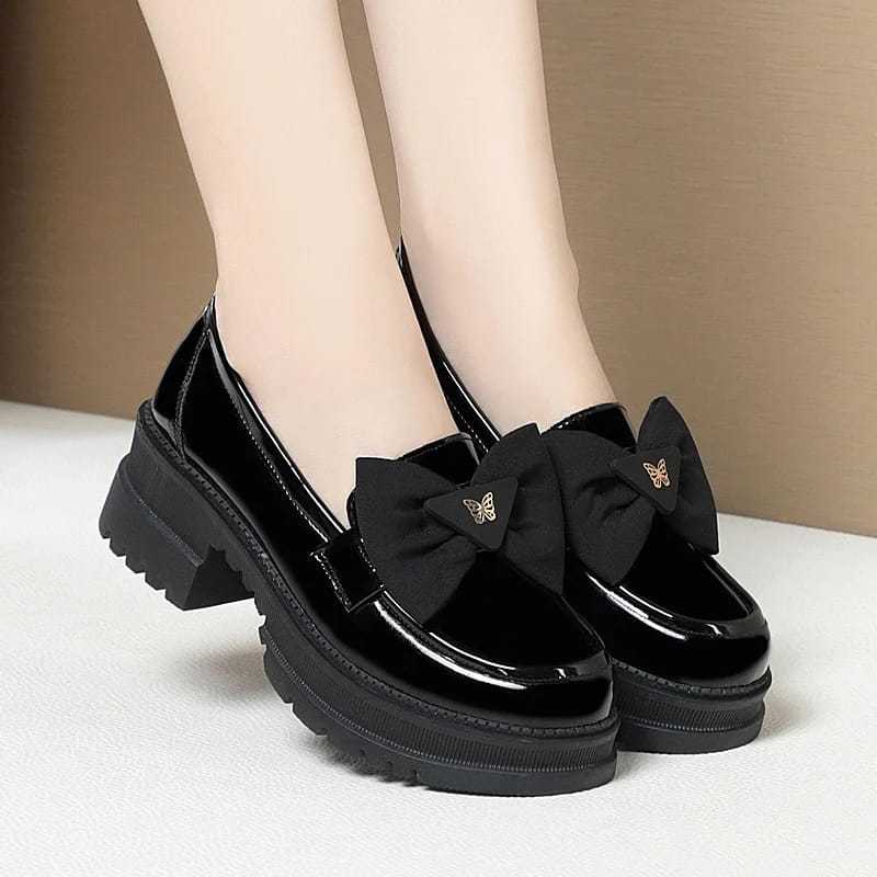 BENGKELFASHION Sepatu Docmart Wanita Pita kupu-Kupu Lolita mary Jane