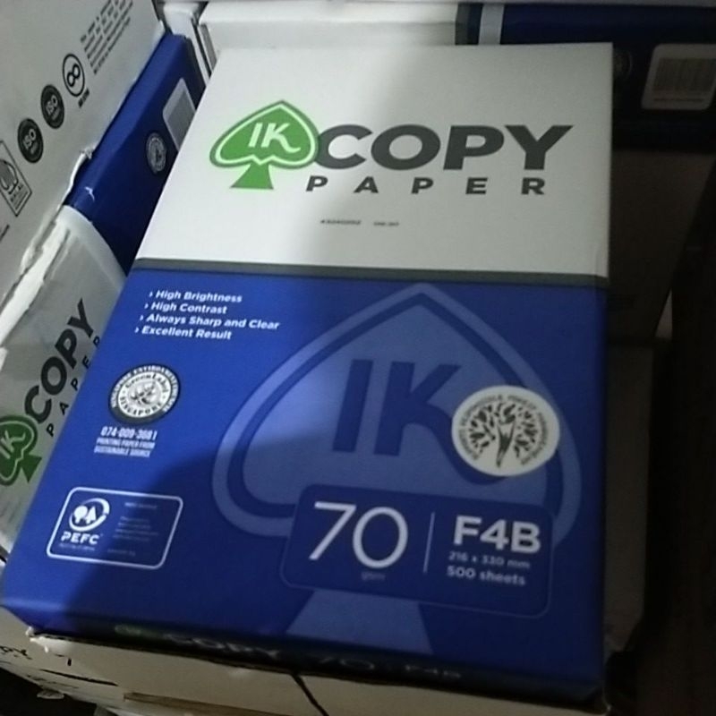 

kertas HVS F4 70 gsm / ik copy paper 70 g / kertas HVS folio 70 / kertas fotocopy f4 murah