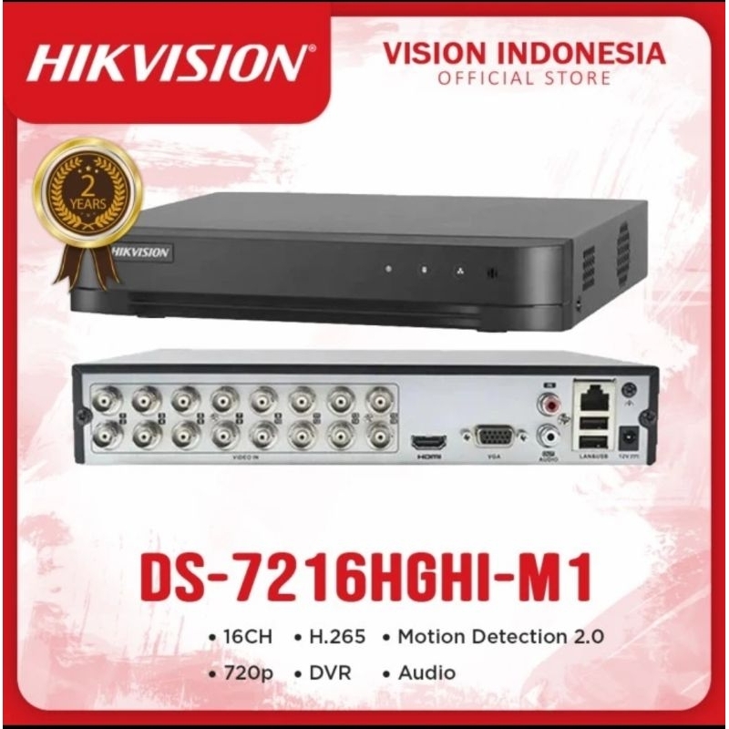 DVR 16CH HIKVISION DS-7216HGHI M1 DVR 16 CHANNEL HIKVISION