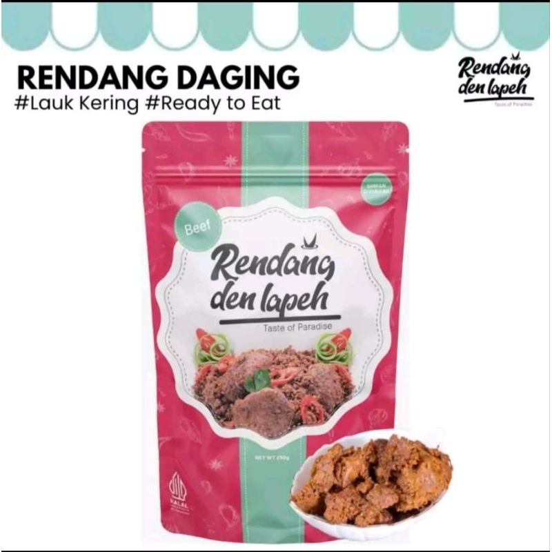 

Rendang Daging Den Lapeh - Rendang Daging sapi 250gram brand Den Lapeh