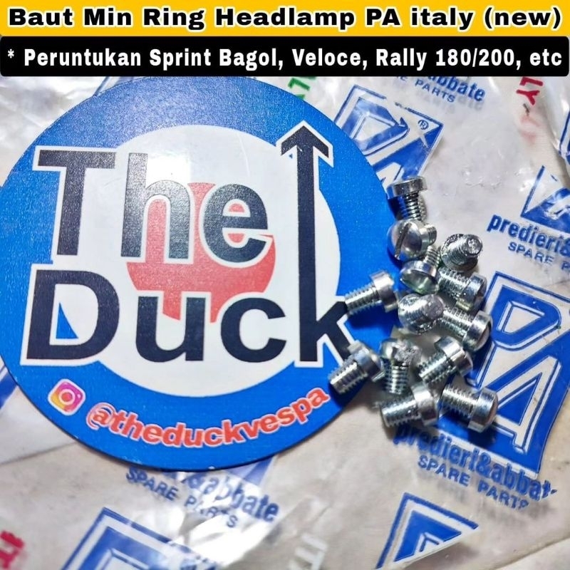 Baut Min Headlamp PA Italy Vespa Sprint Veloce Bagol Rally GTR