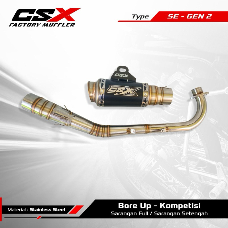 Knalpot CSX factory muffler PNP SLEEP ENGINE / Knalpot fullsystem CSX factory muffler type Gen 2