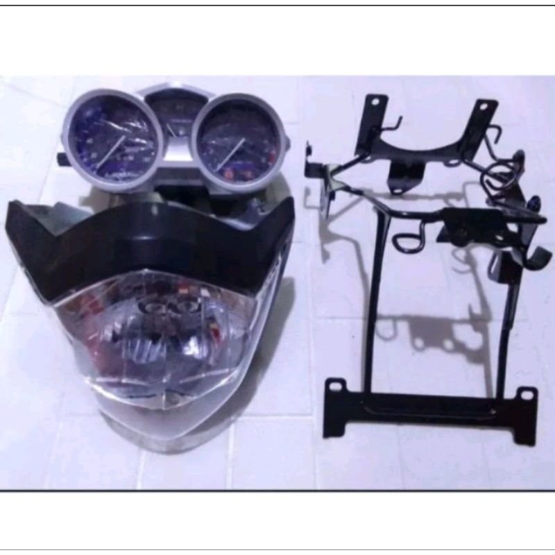Headlamp Reflektor Batok Kepala Lampu Depan Vixion Old Breket Lampu Vixion Old Plus Spidometer Kilom