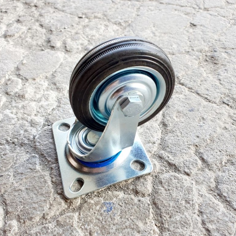 Max Sale Roda Troli Karet Hitam Hidup 3 3 Inch TripleS