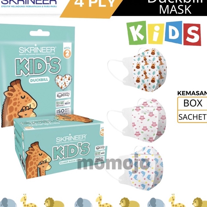 KP8 SKRINEER Masker Duckbill Kids Masker Anak Duckbill Animal Series