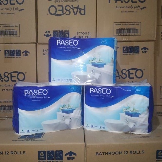 Promo Sekarang Tissue toilet Paseo 12 rolls 3 ply  tissue bathroom paseo  tissue toilet paseo non em