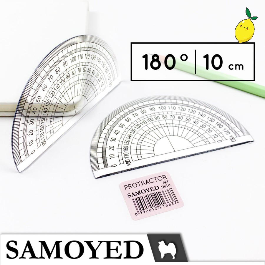 

Penggaris Busur Derajat / Plastic Protractor Samoyed PRT-D 10cm