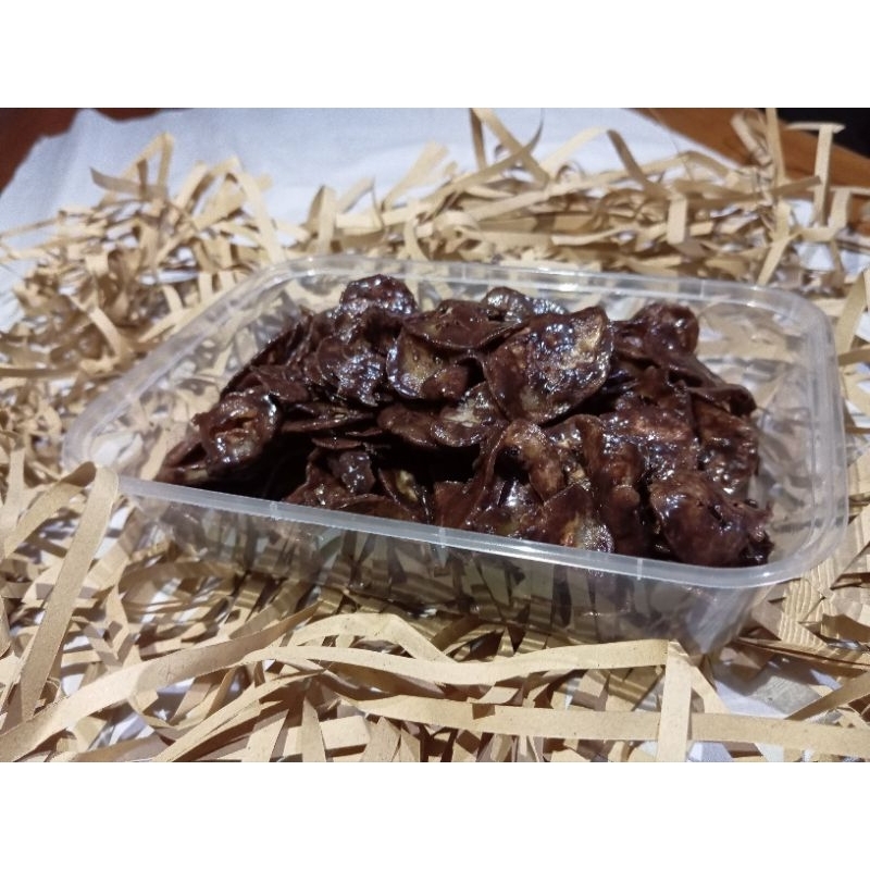 

KRIPIK PISANG COKLAT || kemasan thinwall 500 ml