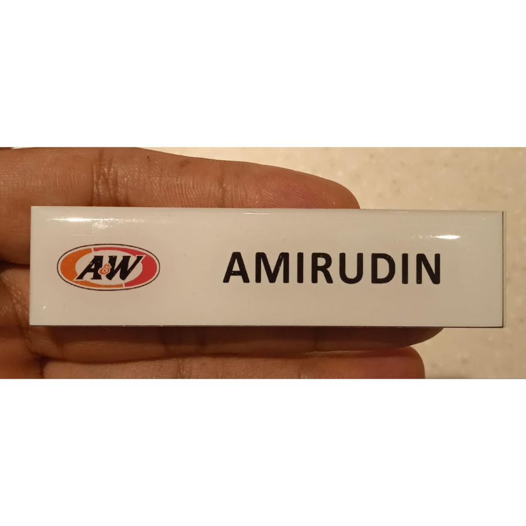 

name tag nama dada a&w kfc mcd gacoan golden lamian