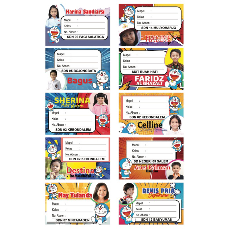 

5x9 cm stiker cober buku stiker buku stiker nama stiker matapelajaran stiker cuatom