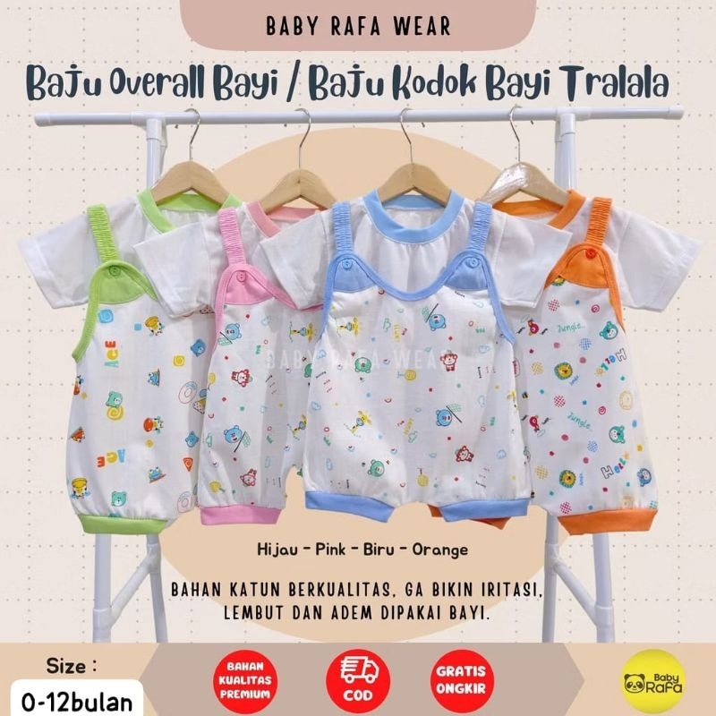 baju setelan model jumpsuit monyetan tralala cewek cowok baju kodok anak bayi perempuan overall + in