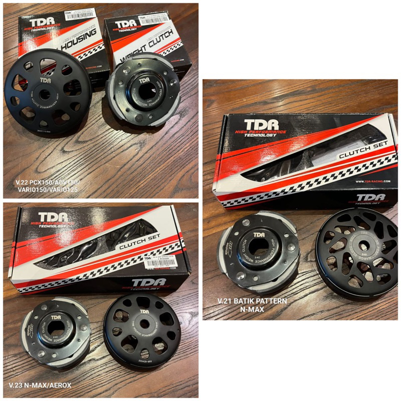 Pulley Mangkok + Kampas Ganda TDR N-Max/Aerox/Pcx/Adv/Vario 125/Vario 150 TDR Racing