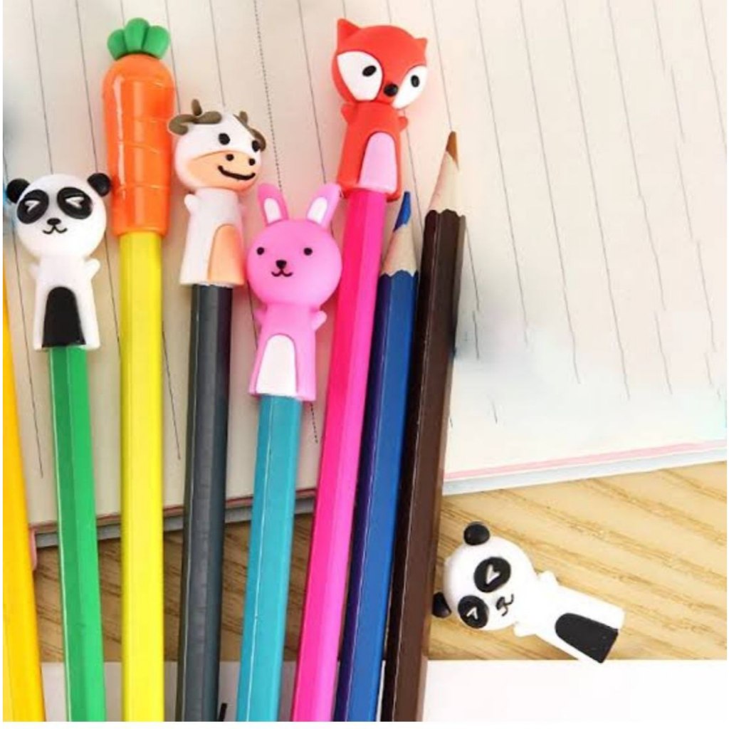 

Penutup Pensil Murah Satuan - Pencil Cap - Alat Tutup Pen Belajar Anak Tulis tersedia varian karakter lucu - Sapi