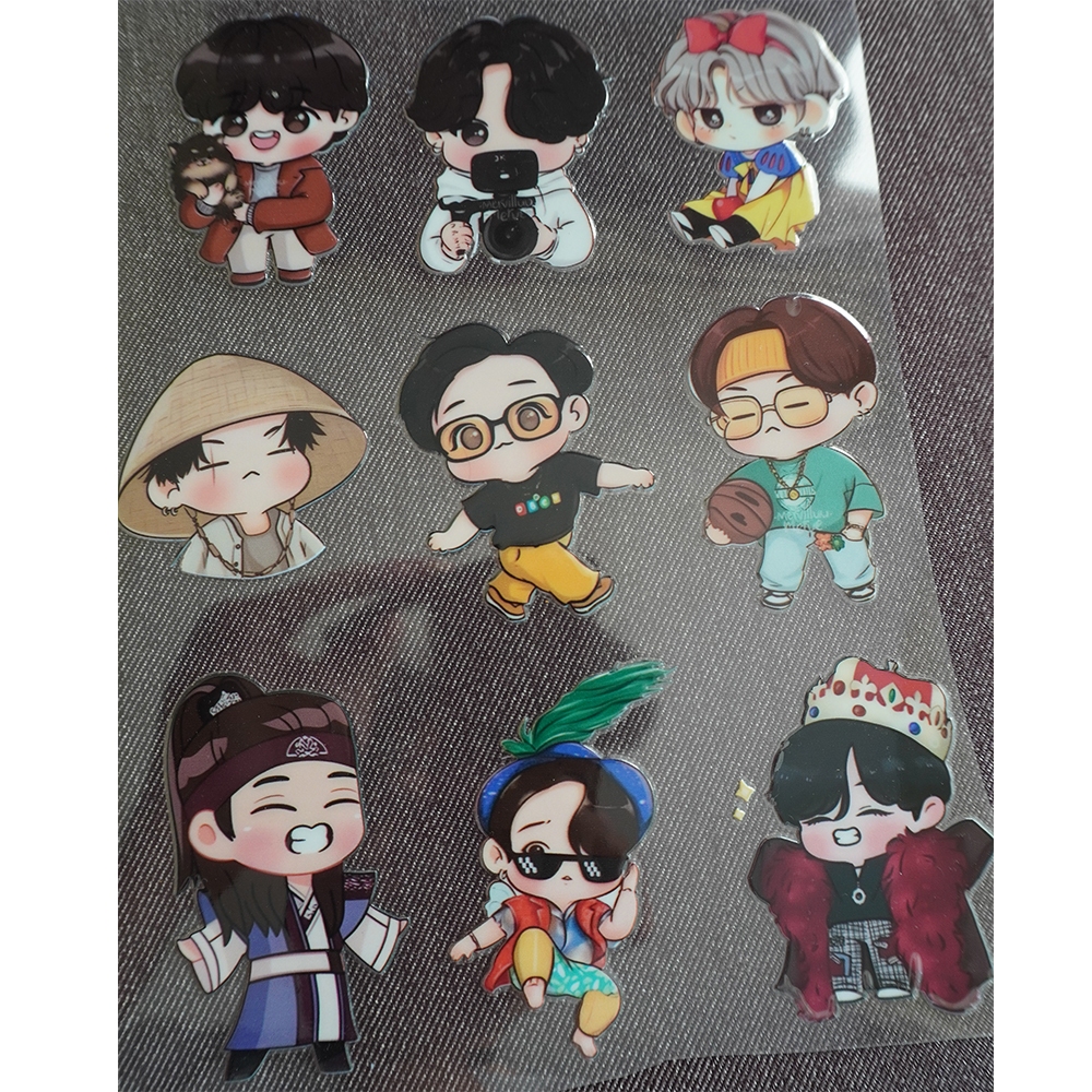 

Stiker BTS Lucu - Sticker Timbul DTF UV - Stiker Pack - Stiker Kasta Tertinggi