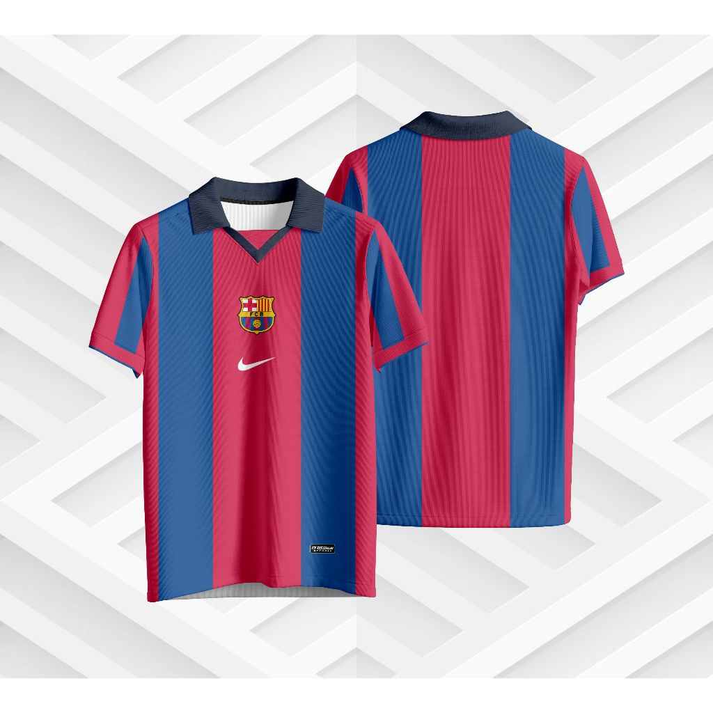 Kaos Barcelona // Jersey BARCELONA 2000/2001 // Jersey Retro // Jersey Barca // Jersey Sepakbola // 