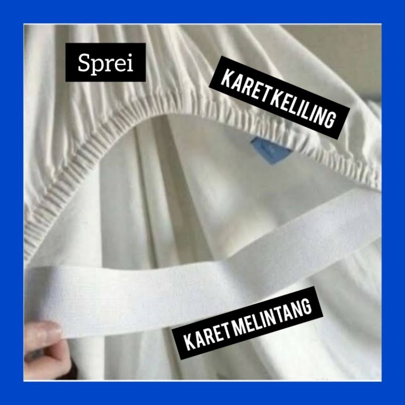 PROMO sprei single 200x90x T(10/15/20/25)sprei karet keliling+melintang sprei anti geserspreipondokp