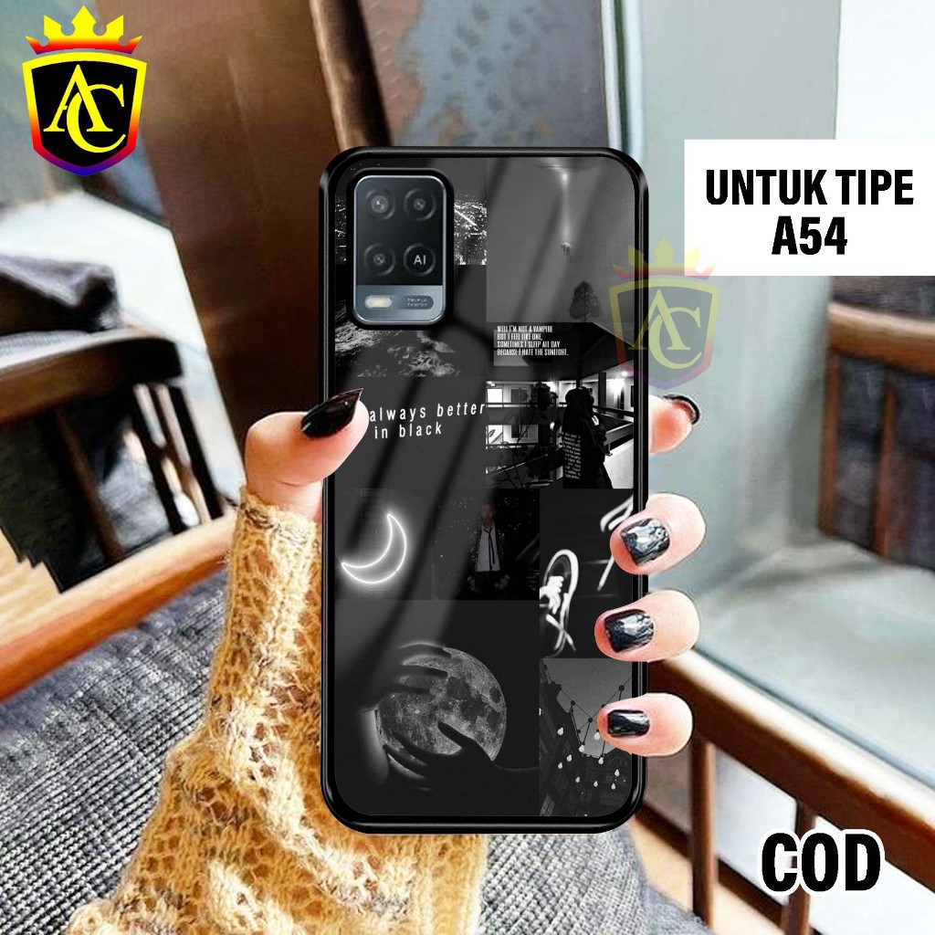 Case Oppo A54 - Hardcase Glossy casing Hp Oppo A54 [Motif - Aesthetic 01] - AnekaCase softcase glass
