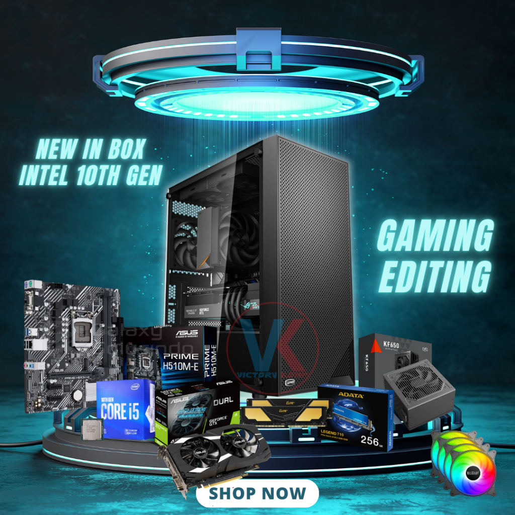 PC Gaming Intel Core i5 10400F + GTX 1650 / RTX 2060 super / RTX 3060 + Ssd Nvme - NEW Garansi Resmi