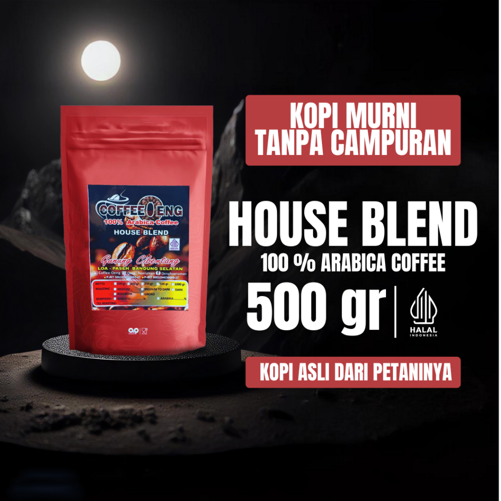 

COFFEEOENG 500 gr 100 % Arabica Coffee HOUSEBLEND Fresh Roasted