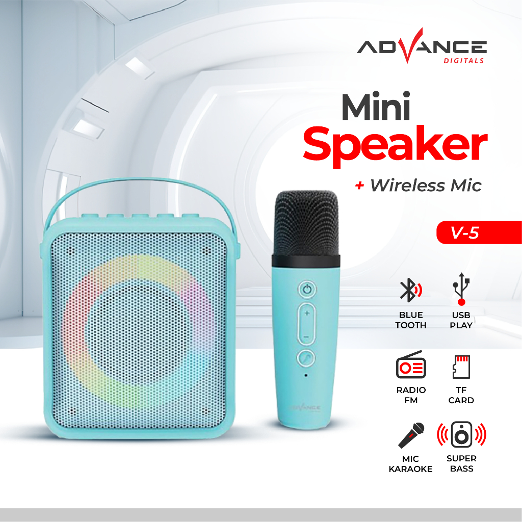 Speaker Advance V5 Speaker Karaoke Bluetooth Mini 2 Inch Bergaransi 1 Tahun