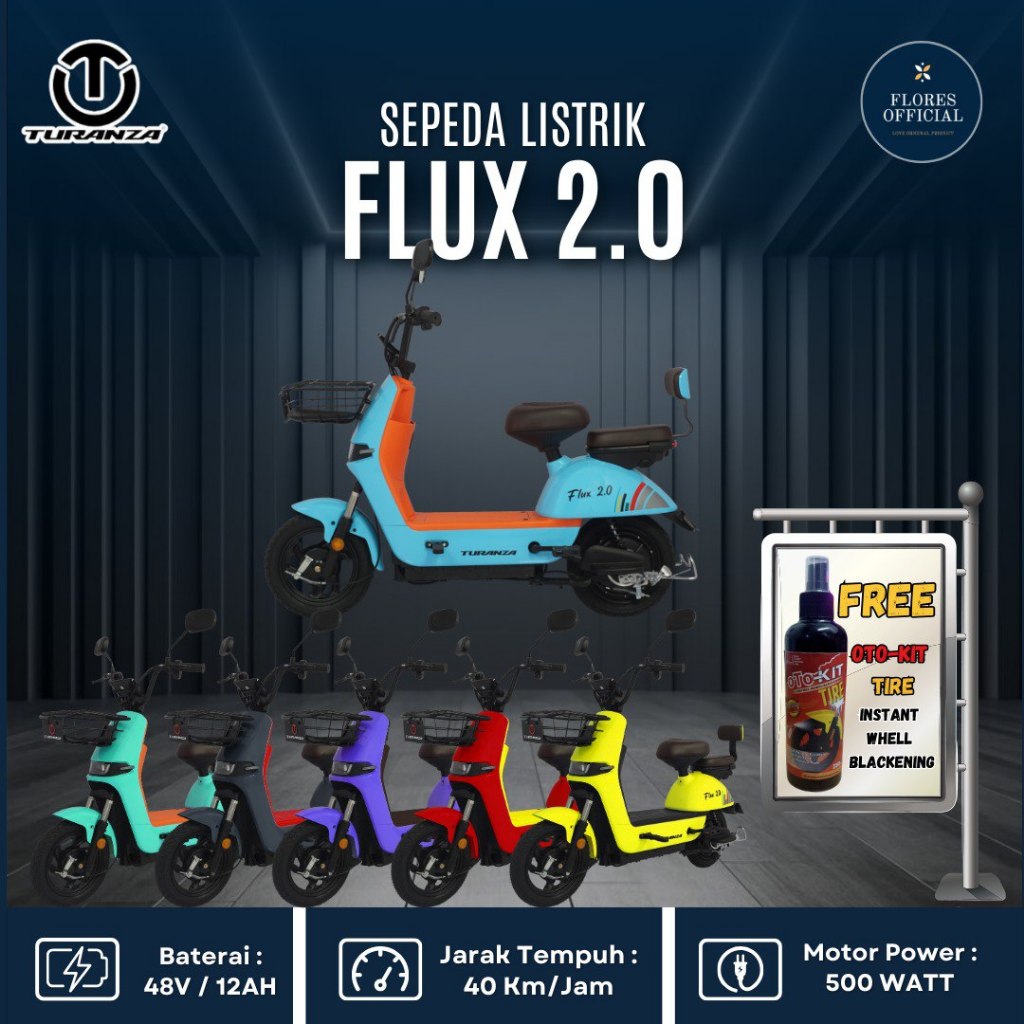 SEPEDA LISTRIK TURANZA FLUX 2.0 GARANSI RESMI