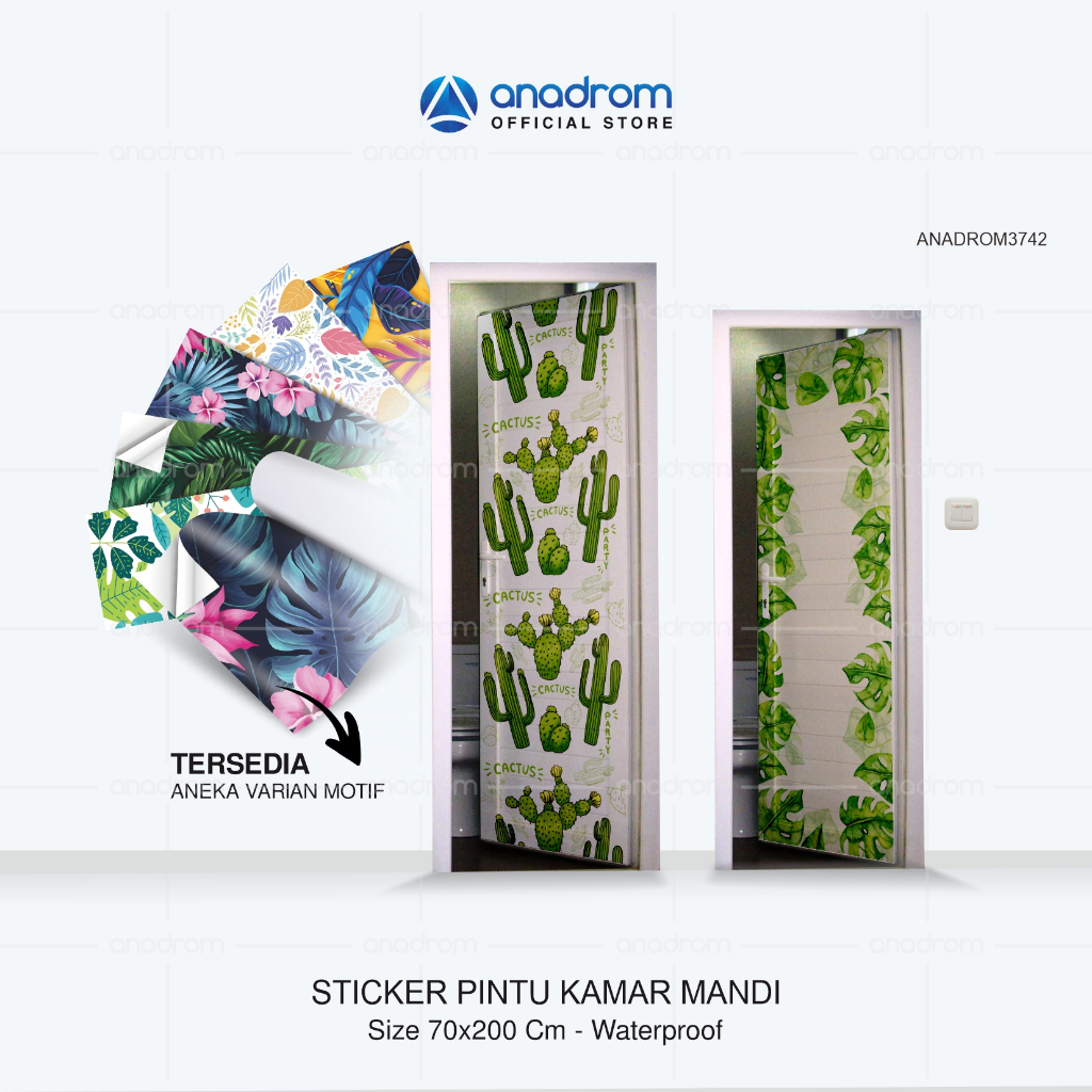 Sticker Pintu Kamar Mandi | Sticker Pintu Kamar mandi Aesthetic | Sticker Pintu Kamar Mandi Motif Na