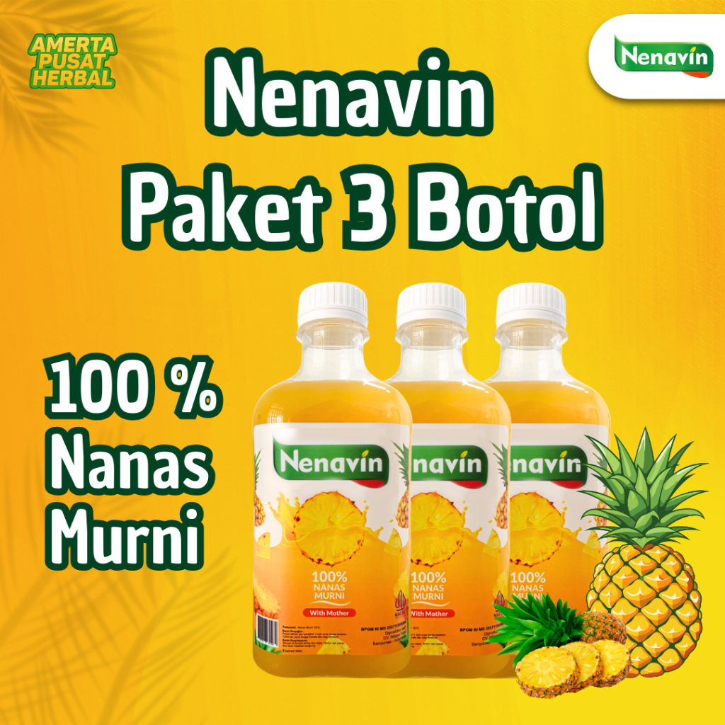 

PAKET 3 BOTOL NENAVIN 100% NANAS MURNI Atasi Diabetes dan Kontrol Gula Dalam Darah