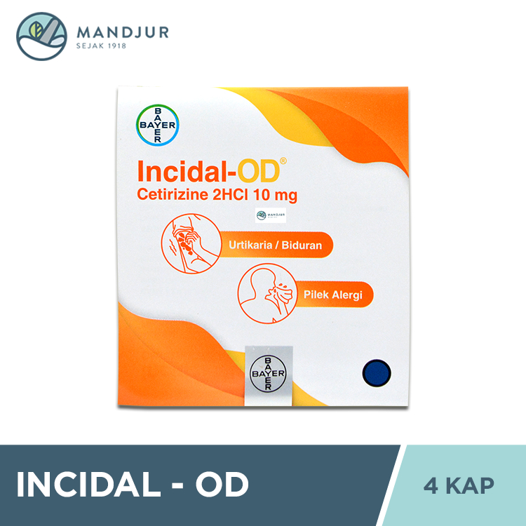 Incidal-OD 4 Kapsul - Obat Alergi Rhinitis Urtikaria