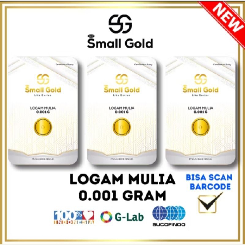 SMALL GOLD LOGAM MULIA 0,001gr