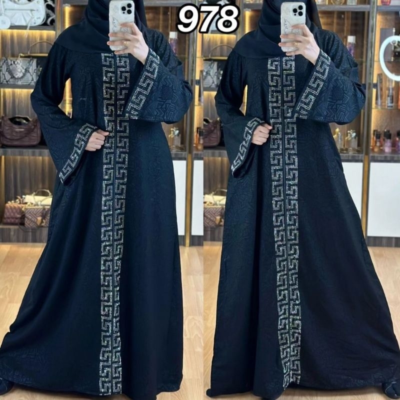 Abaya Gamis Maxi Dress Arab Saudi Bordir Zephy Turki mata putih Umroh Dubai Turkey India Wanitajo